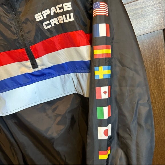 Chemistry Black Windbreaker with Red and Blue Accents - Picture 4 of 8